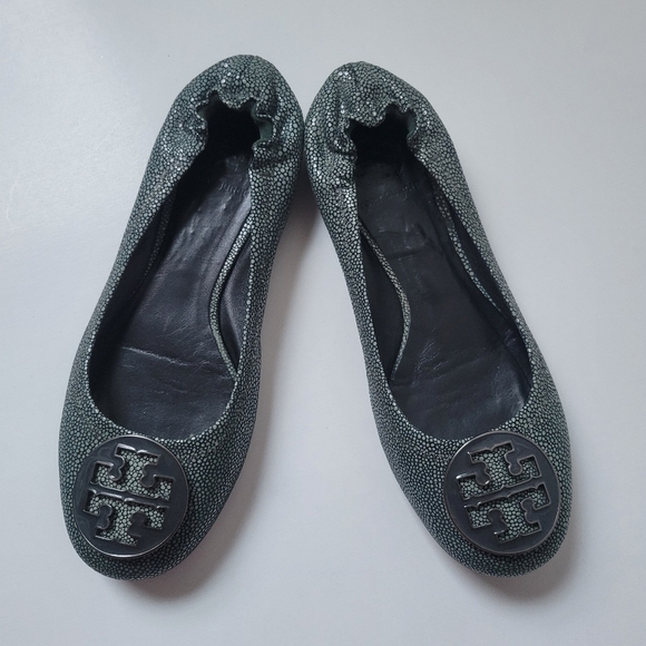 Tory burch Reva Flats leather Ballet flats  size 7M. - Picture 2 of 14